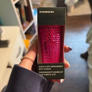 Starbucks Fuchsia Cold Cup Key Chain